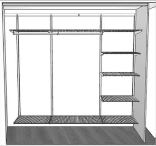 2017 Liukuovet eteinen (Elfa) Parketti (Kärhs) Vista Silver mattahopea