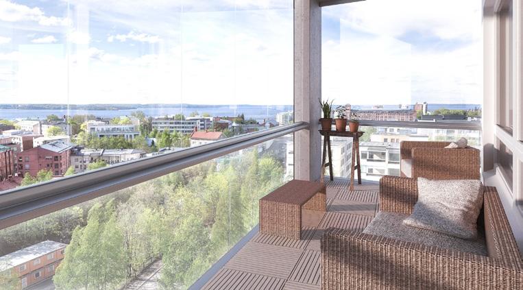 KOTI ELÄMÄN KESKIPISTEESSÄ Osana kauneinta Tamperetta 12 kerroksesta löytyvät 76 uutta, kaunista ja muuttovalmista kotia.