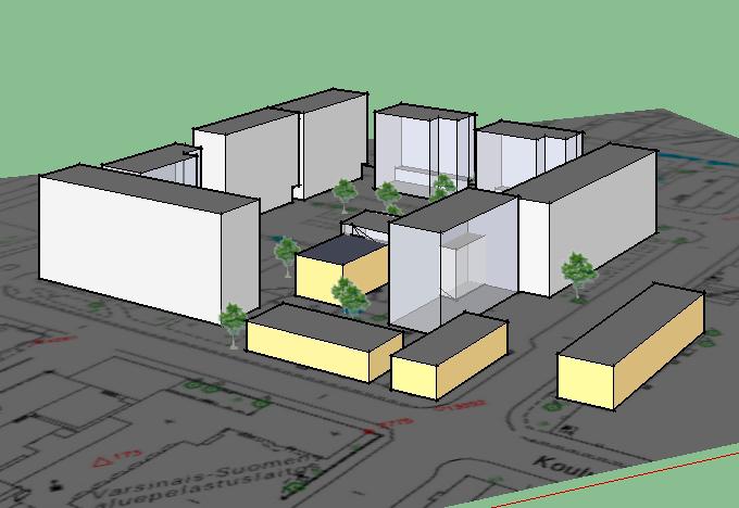 OSA III tapauskuvaukset Kuva 8. Asemakaavatoimiston sovittelua varten laatima ehdotus 3sr.