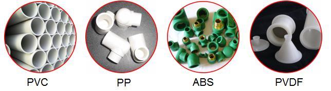 37 jestelmien kiertolinjoissa käytettyjä putkimateriaaleja ovat haponkestävä teräs sekä erilaiset muoviputket, kuten PVDF-, PVC (polyvinyylikloridi)-, PP (polypropeeni)-,abs