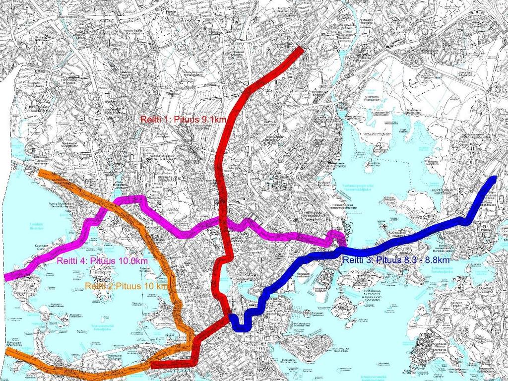 Reitistön laajentaminen Priorisoidut pääreitit ehdotus KSV/Liikennesuunnittelu Verkostoa