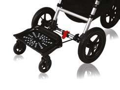 Kokoon taitettuna Baby Jogger rattaita on helppo kuljettaa ja säilyttää.