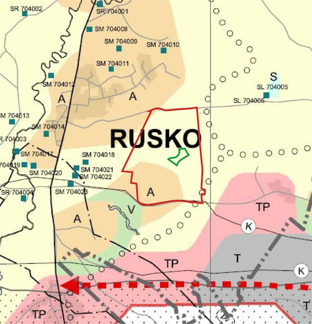 sivu 2 (6) Suunnittelutilanne Maakuntakaava Ote Maakuntakaavasta Suunnittelualue (vihreä rajaus) on osa Ruskon Päällistönmäen asemakaavan alueesta (punainen rajaus).