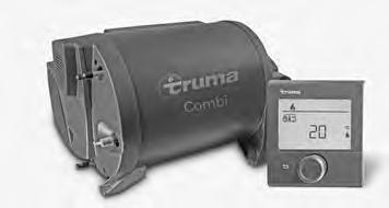0. Kiinteät laitteet 0.2.3 Truma Combi-lämmitys C4/C6 (E) Combi-nestekaasulämmitys on sisäänrakennetulla lämminvesivaraajalla varustettu ilmalämmitys (tilavuus:0 l).