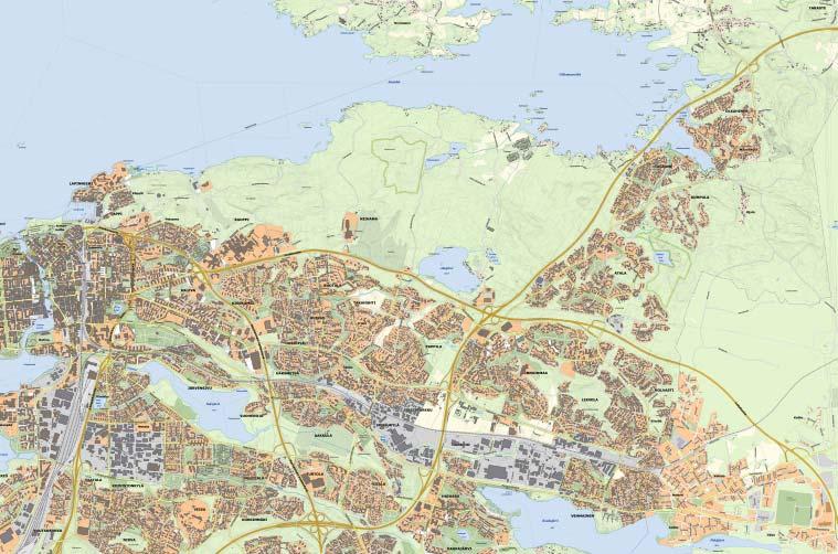 Ojala kaupunkirakenteessa Ojalankylän ja Kumpulan läheisyydessä noin 10 km