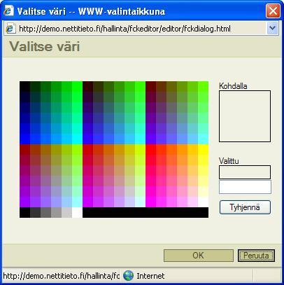 TYÖKALURIVI: TEKSTIN JA TAUSTAN VÄRI 3.