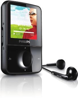 2 Hankkimasi GoGear Vibe Pikaopas Philips GoGear audio player Quick start guide GoGear Vibe -laitteella voit toistaa MP3- ja WMA-tiedostoja toistaa videotiedostoja FM-radion kuuntelu tallentaa ääntä