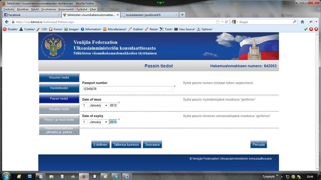 27 28 29 30 PASSIN TIEDOT 27 Passport number passin numero 28 Date of issue passin myöntämispäivä