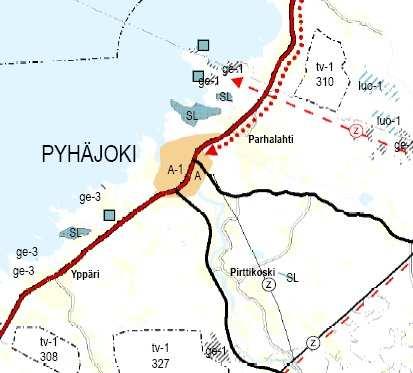 5 Kuva 3. Ote Pohjois-Pohjanmaan maakuntakaavan 1.vaihekaavan luonnoksesta Pohjois-Pohjanmaan 1.