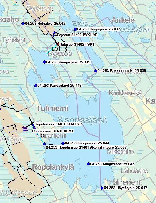 Kangasjärven yhteistarkkailun (Ropolan-,