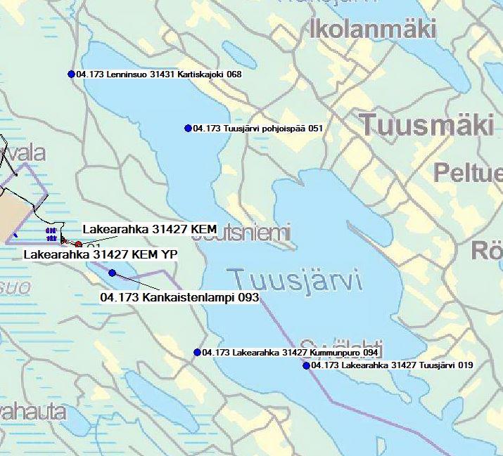 Tuusjärven yhteistarkkailun (Lakearahka,