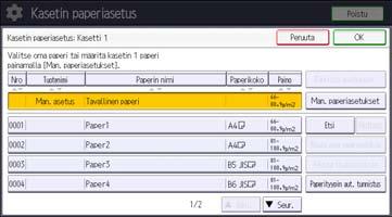 8. Paperin ja väriaineen lisääminen DRC135 Smart Operation Panel 1. Paina [Pääsivu] ( ), joka on alhaalla näytön keskellä. 2. Paina [Käyttäjän työkalut] -kuvaketta ( ) [Pääsivu]-näytössä. 3.