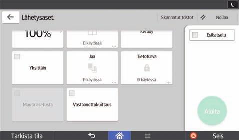 Kunkin sovelluksen käyttö 18 19 DRC282 Nro Kuvake Kuvaus 18 19 Jos haluat valita muiden alkuperäisten skannausasetukseksi [1-puol.