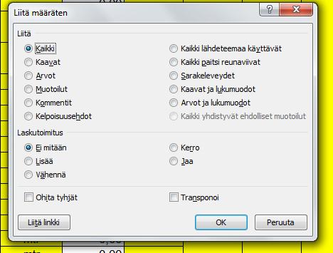 Tämän jälkeen kopioitujen solujen arvot summautuivat valittuihin soluihin. Seuraavaksi voitiin painaa makron nauhoittamisen lopetus nappia sivun vasemmasta alanurkasta. Makro on näin luotu.