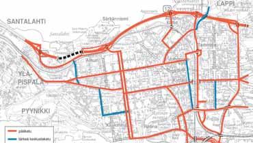 a c e b d f Seuraavassa on tiivistettynä liikenneosayleiskaavan analyysit keskustan läpikulkuyhteyksien arvioinneista.