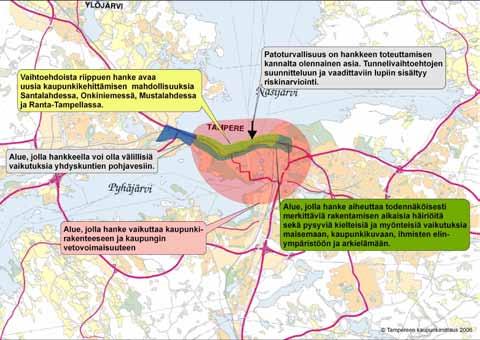 5 ARVIOITAVAT VAIKUTUKSET JA VAIKUTUSALUE 5.1 Arvioinnin sisältö Pirkanmaan ympäristökeskus teki päätöksen ympäristövaikutusten arviointimenettelyn soveltamisesta hankkeeseen 23.8.