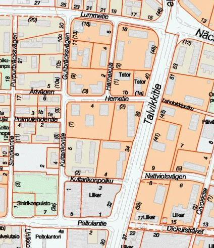 5, Hernetie 4 ja Talvikkitie 38. Suunnittelualueella olevat huonokuntoiset rakennukset on tarkoitus korvata uusilla kerrostaloilla.