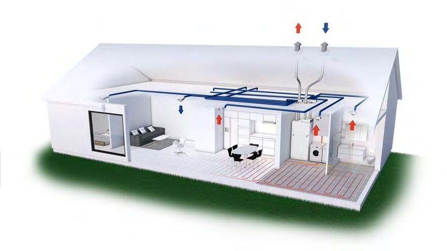 Compact P / Compact P Polar (Suomalainen) BY NILAN Keittiö Kodinhoitohuone Tuloilma Tuloilmaventtiilit asennetaan olohuone, makuuhuone ja muihin oleskelutiloihin ja sijoitetaan siten että niistä ei