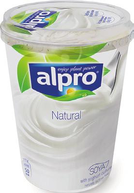 Alpro jogurttihapatettu soijavalmiste kaurahiutaleilla 500 g Käytä sellaisenaan marjojen, hedelmien tai myslin kanssa. Säilytetään +2 C - +8 C:ssa. Avattuna jääkaapissa n. 5 päivää.
