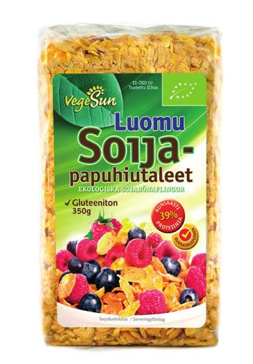 Inex 21116761 147046 ME 5 x 250g VegeSun Luomu soijapalat 150 g ME 5 x 150g Käytetään kuten kanasuikaleita wokeissa, pataruoissa ja kastikkeissa. Erittäin hyvä rakenne -muistuttavat lihasuikaleita.