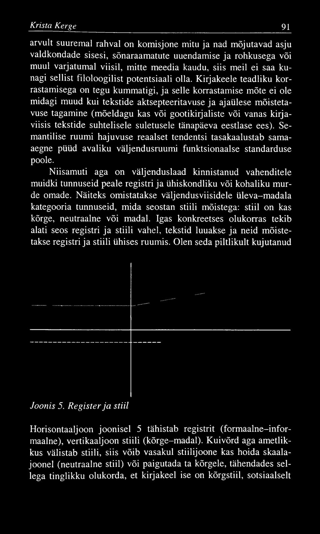 Krista Kerge 91 arvult suuremal rahval on komisjone mitu ja nad mõjutavad asju valdkondade sisesi, sõnaraamatute uuendamise ja rohkusega või muul varjatumal viisil, mitte meedia kaudu, siis meil ei