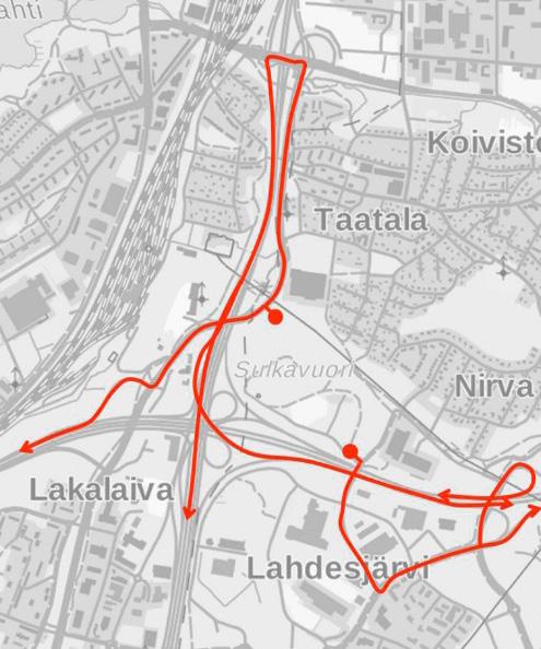 liikennetarkasteluiden yhteydessä (Ramboll Finland Oy 2016).