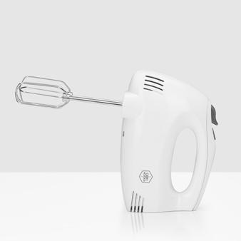 34,90 Teho: 300 W Hand Mixer Turbo Mixer White Sähkövatkain, 5 nopeutta ja TURBO-toiminto Vispilät ja taikinakoukut ruostumatonta