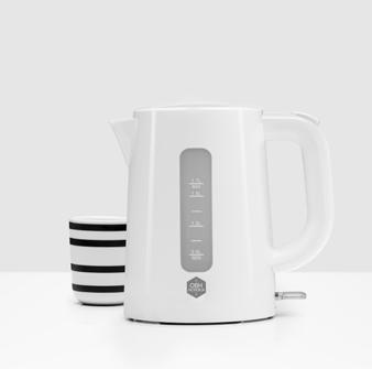 RUOANVALMISTUS Vedenkeittimet Vedenkeittimet RUOANVALMISTUS Kettle Daybreak Black Kettle Daybreak White Kettle 360 Vision Kettle Centric Inox Kettle Dome Black Kettle Retro Dome Creme Johdoton