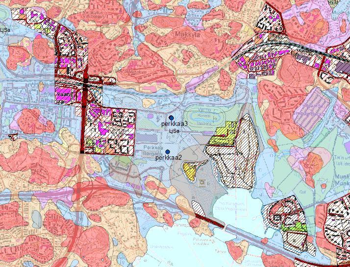 14 Alueen stratigrafiassa päällimmäisenä on muokattu pintamaa, joka on osin turvetta (Ojala 2009). Tämän alla on rakenteeton saviliejukerros, jossa esiintyy hiekka- ja silttikerroksia.