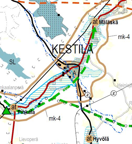 OSALLISTUMIS- JA ARVIOINTISUUNNITELMA / Kestilän kirkonkylän osayleiskaava sivu 3(6) Kestilän kautta.