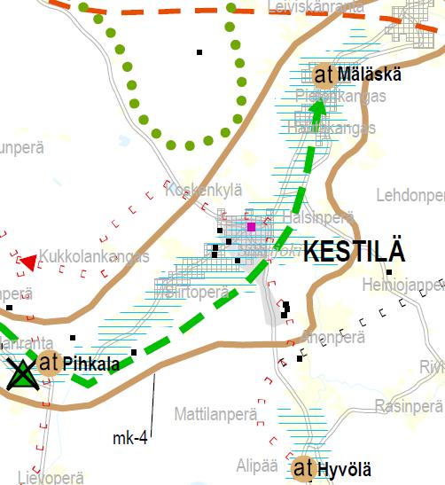 vaihemaakuntakaava. Yleiskaavat 1990-luvulla on laadittu Kestilän kirkonseudun yleiskaava, joka ei ole oikeusvaikutteinen.