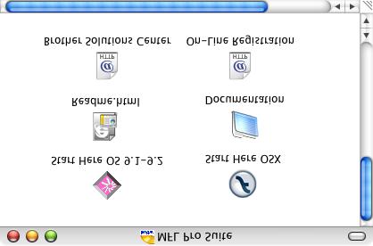 Yleistiedot Ohjeiden lukeminen (Macintosh ) 1 Käynnistä Macintosh. Aseta Macintosh -merkillä varustettu Brother CD-ROM-levy tietokoneesi CD-ROM-asemaan. Näyttöön tulee tämä ikkuna.