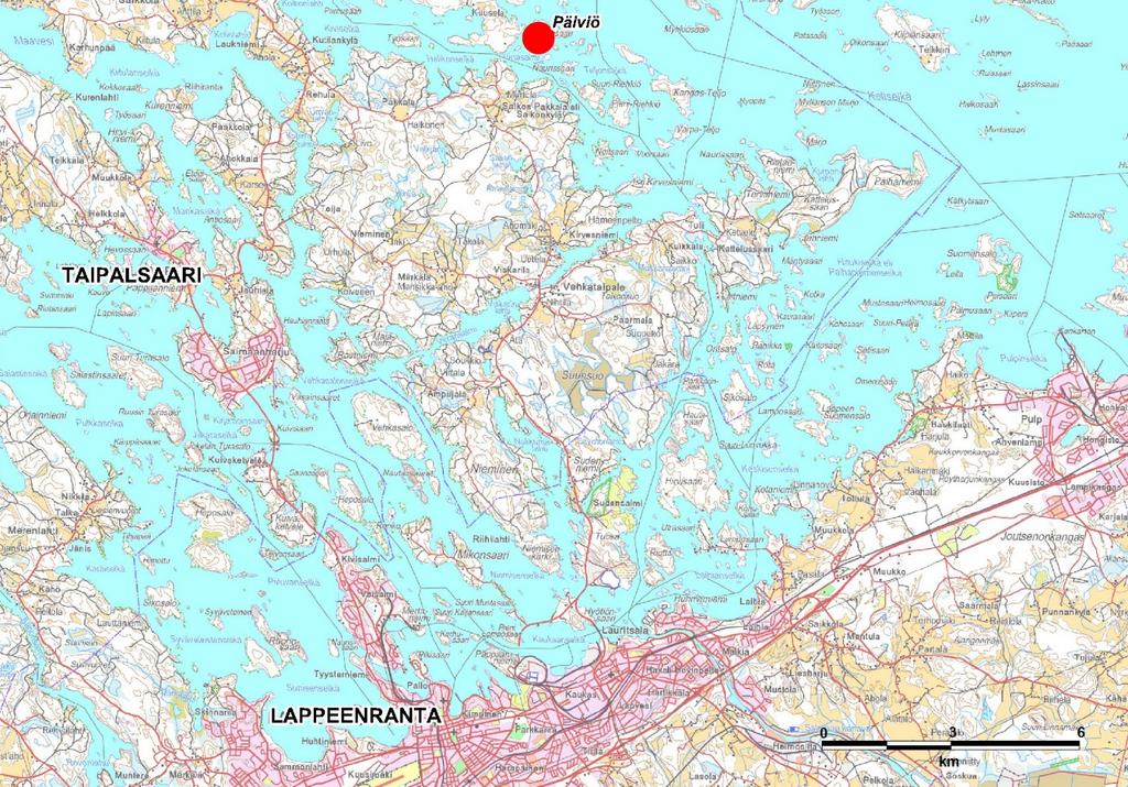 4 Kuva 1: Päiviön sijainti Taipalsaaren ja Lappeenrannan