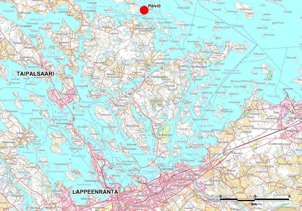 4 Kuva 1: Päiviön sijainti Taipalsaaren ja Lappeenrannan