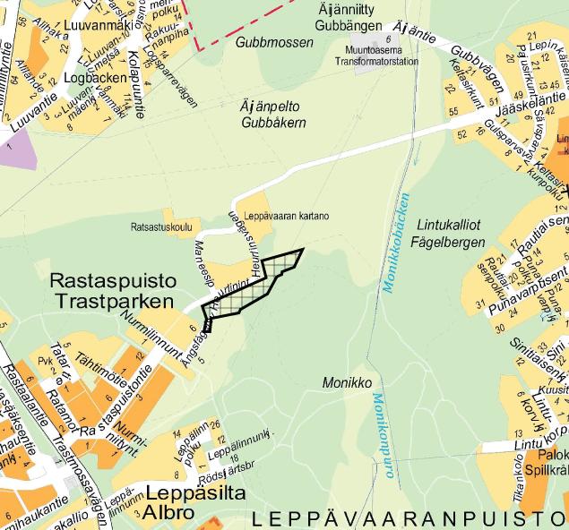 2 (27) Sijainti Suunnittelualue sijaitsee Leppävaaran urheilupuiston pohjoisosassa.