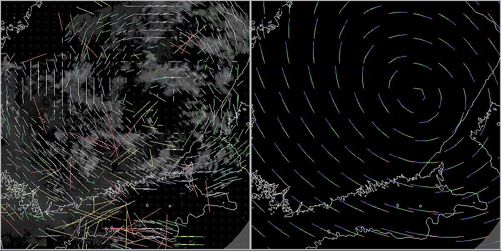 Nowcasting: Motion vectors derived from composites at 5 min
