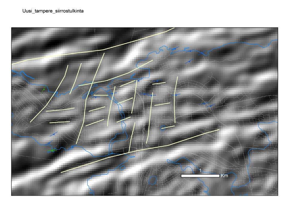 CityGeoModel kaupunkien geomallit 32 hyödyntää geologisessa rakennetulkinnassa erityisesti heikkousvyöhykkeiden sijainnin arvioimisessa.