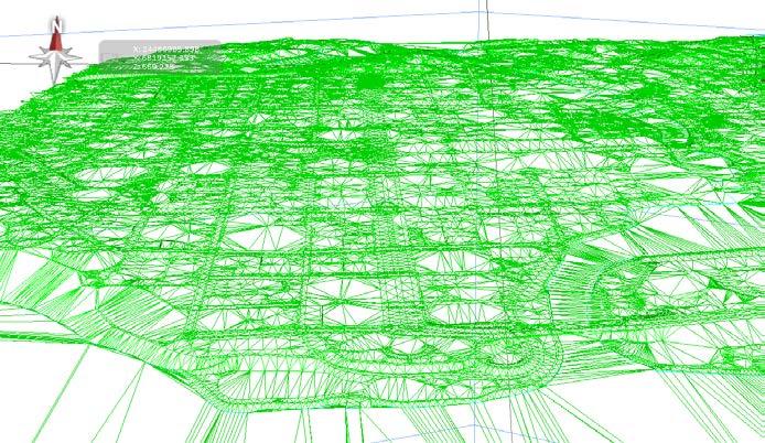 Vektorointi työssä käytettiin Microstation ja Terrasolid ohjelmaa. Mallintamiseen käytettiin AutoCad ja Novapoint Virtual Map ohjelmia. Kuva 28.