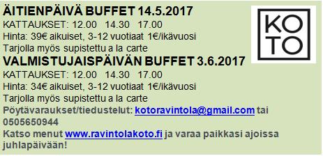 19 R A J A T O R P A N HAMMASLÄÄKÄRIT 09 853 4334 Nuijakuja 6 A 01650 VANTAA Kauneushoitola KokoNaisen tarjoukset touko-kesäkuu 2017 CALLUS PEELING jalkahoito ja kosteuttava