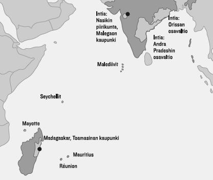 Muut alfavirukset: - Chikungunya Afrikka, Aasia, tarttuu Aedes-hyttysistä Oireet: kuume, päänsärky, pahoinvointi, oksennus, lihaskivut, ihottuma ja nivelkivut sietämättömiä, voivat persistoida -