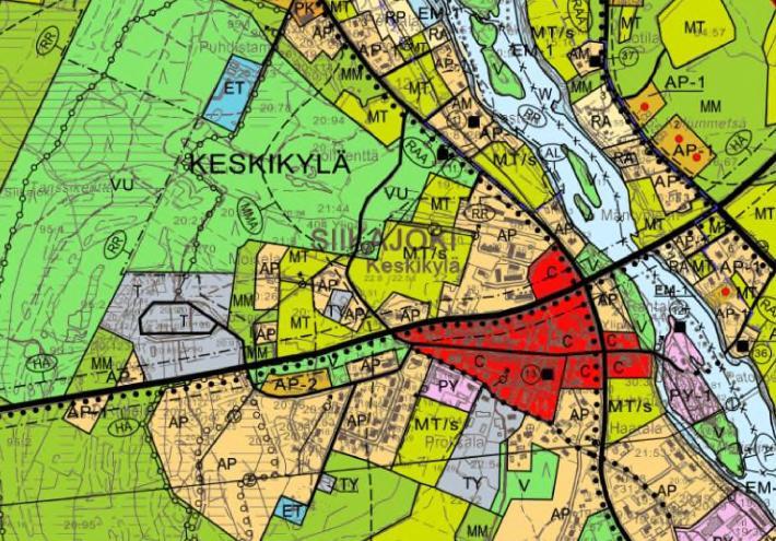 Maakuntakaavassa Siikajokivarsi on mk-4 - merkinnällä osoitettu maaseudun kehittämisen kohdealueeksi.