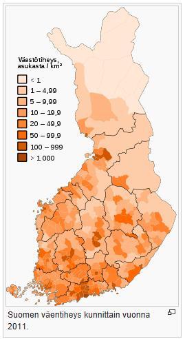 Maaseudulla olevien sähkönkäyttöpaikkojen määrä