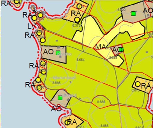 Vastine: Kiinteistön 8:654 ja lähialueen muiden kiinteistöjen peltoalueita on viime vuosina metsitetty ja avoimen peltoalueen ala on vähentynyt.