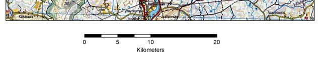kuljetussuunnaltaan läntisen, jäätiköitymisen kasaama moreeni (Äyräs, 198).