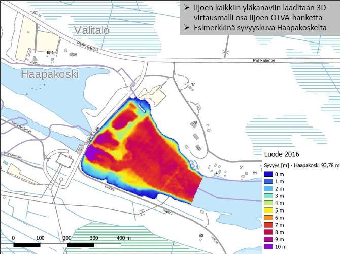 Topography of the head pond