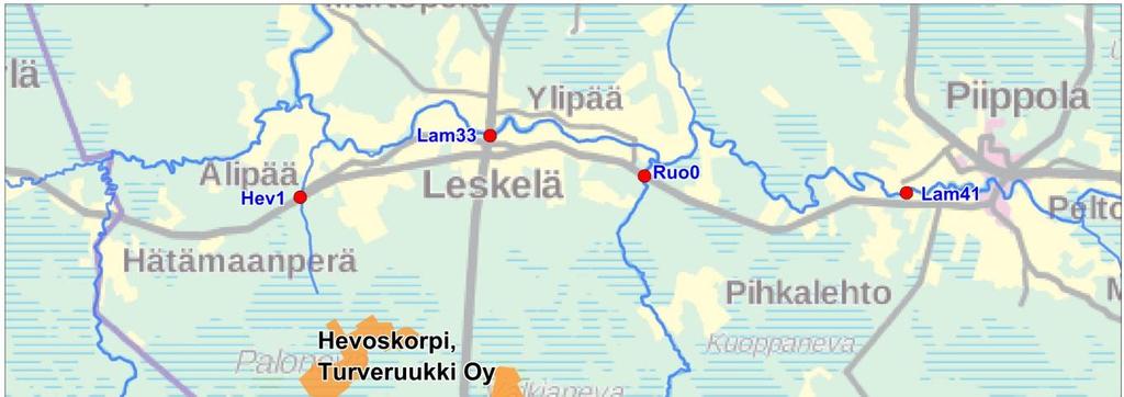 SIIKAJOEN TURVETUOTANTOALUEIDEN KÄYTTÖ-, PÄÄSTÖ- JA VAIKUTUSTARKKAILU VUONNA 216 24 taan Vesiojan rehevyyttä ja rautapitoisuutta.