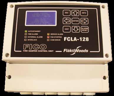 Valvontajärjestelmä FICO-128 Valvontajärjestelmä FICO-128 on tarkoitettu moottoroitujen palopeltien valvontaan ja testaukseen.