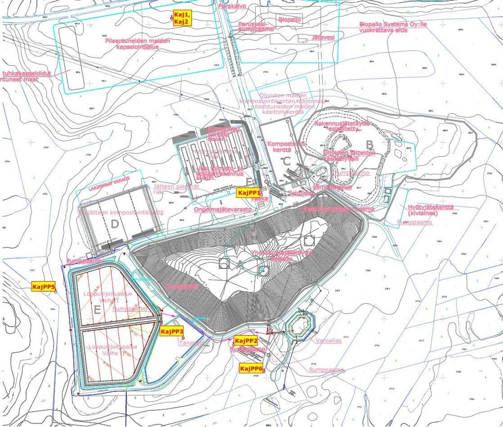 JÄTTEENKÄSITTELYN SEURANTA- JA TARKKAILUSUUNNITELMA Kloridit (Cl 2 krt/vuosi Kemiallinen hapenkulutus (CODCr 2 krt/vuosi Kokonaisfosfori (kok.p 2 krt/vuosi Kokonaistyppi (kok.