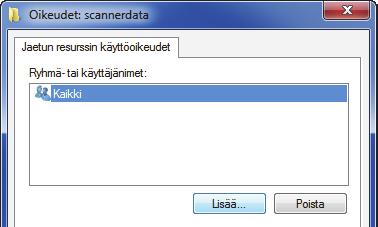 Valitse Windows XP:ssä Jaa tämä kansio, ja napsauta