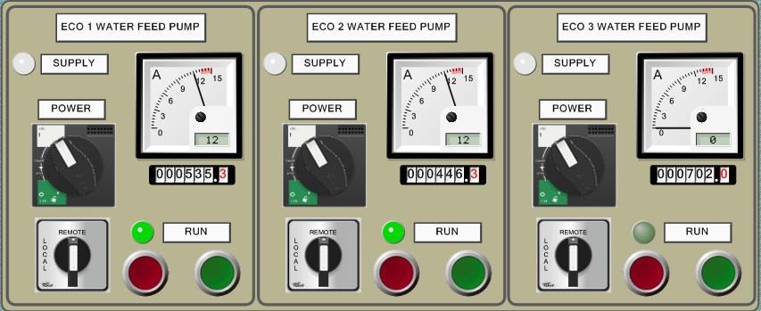 Kattilan polttoainepumppujen paikallisohjaus (Koski) Sivulta Boiler Fuel Oil System (AMS) kattilan